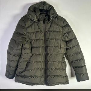 The North Face 550 Series Goose Down Puffer Coat Green Womens XL Jacket
